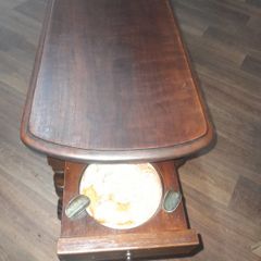 Beautiful Antique Smokers Table with Ashtray in Drawer,