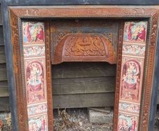 Cast iron fireplace surround