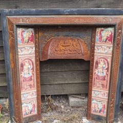 Cast iron fireplace surround