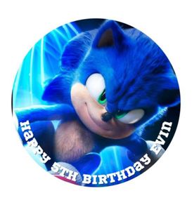 sonic the hedgehog personalised edible cake topper 7'