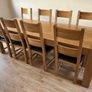Solid Oak Dining Table with 8 Matching Chair Image 2
