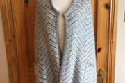 Per Una Ladies Grey Mix Open Front Edge to Edge Heavy Cardigan /Coatagin Medium 12/14 includes post