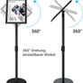 FoxRose Information Stand DIN A3 420 x 297 mm Height Adjustable Stainless Steel Information Stand Image 6