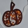 Fall Glitter Resin & Wood Pumpkin Earrings Image 10