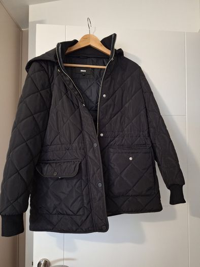 Dkny hooded quilted jacket size small