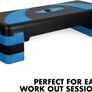 _Exercise Steps, Fitness Stepper for Home & Gym, Suited for Aerobics, Cardio, Weights, Yoga, DVD Workout, Adjustable 3 Step Level Heights (10, 15, 20cm) Perfect Equipment Accessory Set for Fitness Routines Image 2
