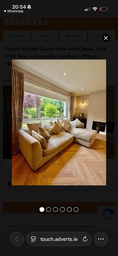 Luxury Arnotts Corner Sofa - immaculate condition
