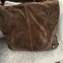 Chocolate Brown Suede and Leather Handbag Image 3
