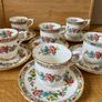 Coalport Ming Rose Espresso Set 6 Cups and 6 Saucers Image 2