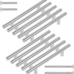 Premium 10 Pack with 4 Screws 128mm Stylish Kitchen & Wardrobe Door Handles - Perfect for Home Furniture - Durable Handles Set