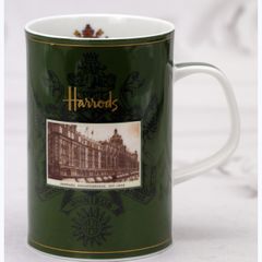 Harrods Fine Bone China Green Mug