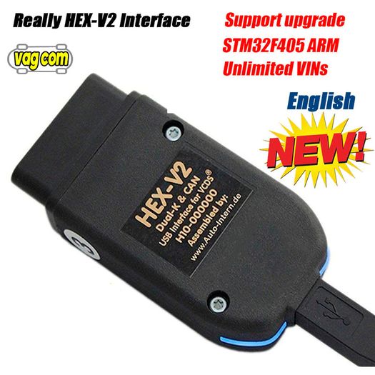 Vag.com Vag Com VCDS 21.9 USB CAN Diagnostic Cable HEX-V2 USB+CAN Interface for VW Audi  Seat  Skoda Volkswagan