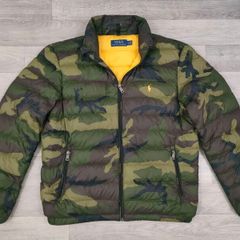 Polo Ralph Lauren Duck Down Puffer Camo Jacket Mens Medium