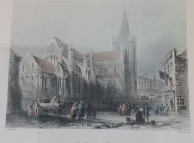 William Bartlett "St. Patrick's Cathedral, Dublin" Framed Artwork