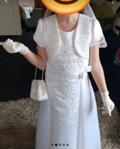 communion dress and shoes
