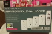 Remote Controlled Electrical Wall Sockets 3 Pack w Remote New