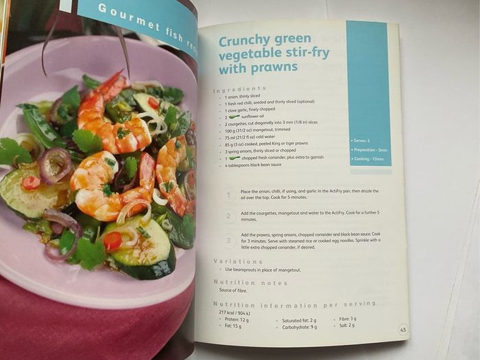 tefal actifry 30 recipes cookbook recipe guide booklet