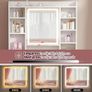 Dressing Table with Mirror and Stool: Vanity-Desk with Mirror and Drawers - Makeup Desk with Jewellery Storage, 3 Color Light & Brightness Adjustable for Bedroom Image 3