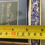 Faux blue marble rectangular resin frame with glass Victorian style for photo picture tabletop wall hanging antique style marbled gold gilt 5 x 4 inches to 31/4 x 21/4 inches. Image 7