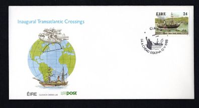 1988 Ireland 150th of 1st Passenger Steamship Crossing Commemorative Stamp with Cobh first day cancellation on An post First Day Cover (FDC)