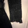 Zone BLEUE Black Knitted Ruffle Cardigan With Tie Belt Image 3