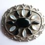 Antique Sterling Silver 925 Hallmarked Gem Set Brooch 2 inches Safety catch 15,3g Image 2