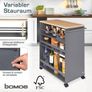 Kitchen Trolley Serving Trolley on Wheels with 3 Adjustable Levels, Worktop Kitchen - High-Quality FSC Image 6