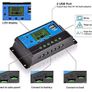 10A, 20A, 30A 12V/24V Solar Charge Controller Solar Panel Controller Intelligent Regulator with Dual USB Port 5V Light Timer Control LCD Display Image 2
