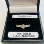 Vintage 9ct White Gold Diamond Solitaire Engagement Ring Image 3