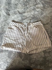 size 10 pinstripe shorts