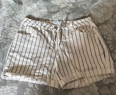 size 10 pinstripe shorts