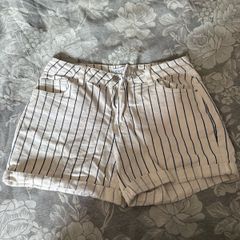 size 10 pinstripe shorts
