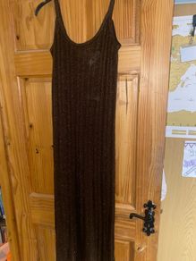 Sparkly metallic knit maxi dress