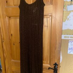 Sparkly metallic knit maxi dress