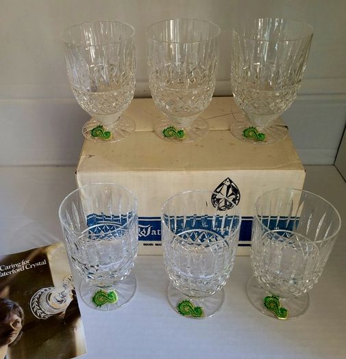 Waterford Crystal Glasses Set of 6 Unused Original Box Made in Ireland