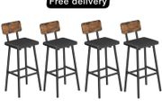 Bar Stools Set of 4, PU Upholstered