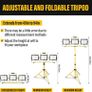 300W Tripod Stand LED Work Light, 3 Adjustable Head Floodlight, Flexible Portable Job Site Light, 30000LM 110V 240V Outdoor Indoor worklight for Workshop, Garage, Construction, Basement Image 5
