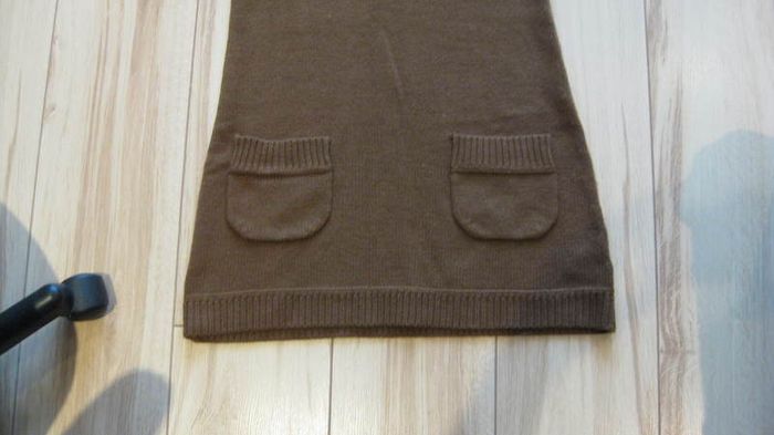 Zara ladies knit tan dress short sleeves size small