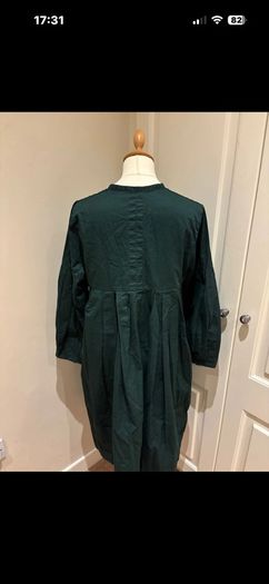 Cos green cotton smock dress 8-10