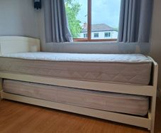 Single bed with guest bed