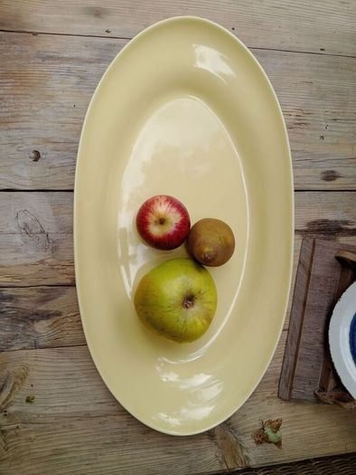 Yellow Swedish dish, yellow platter