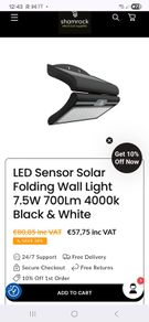 Foldable sensor solar wall light