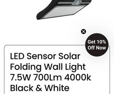 Foldable sensor solar wall light