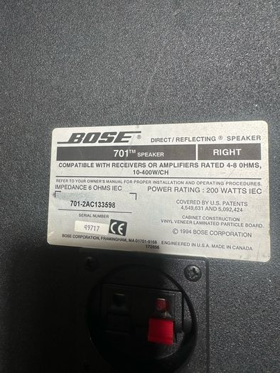 Bose 701  floor standing speakers.