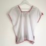 Mexican floral embroidery blouse size small medium Image 2