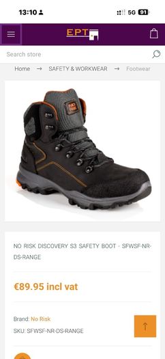 No Risk Safety Boot