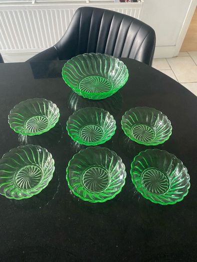 Vintage circa 1930s 7 piece fruit set