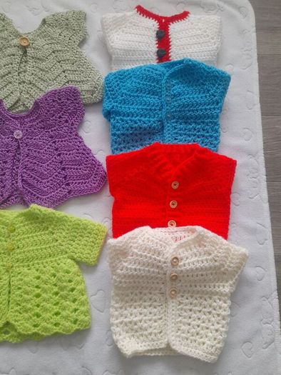 Handmade baby cardigans size from newborn