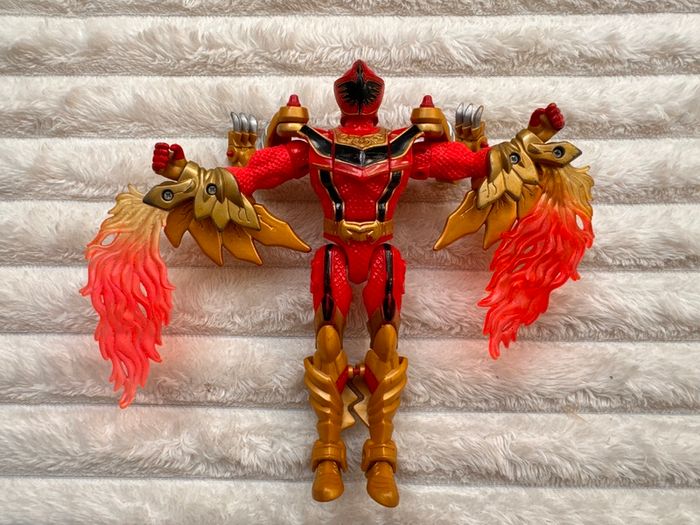2005 Vintage Power Rangers Mystic Force Red Ranger to Fury Dragon Loose Head approx. 18 cm. Used Please see photos