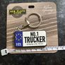 Novelty Irish "No. 1 Trucker" Registration Plate Keyring by Kilnew Greetings Image 3